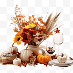 秋收节和感恩节餐桌布置