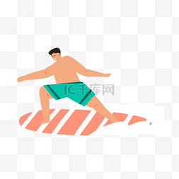 冲浪的海滩冲浪板