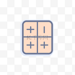 白色方形图标，表示具有两行的代