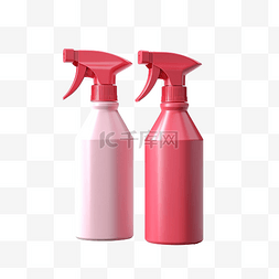 防腐木木地板图片_3d 渲染喷雾瓶 3d 渲染红色和粉色