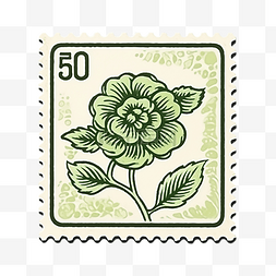 涂鸦手绘植物图片_涂鸦邮票插图