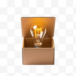 思维盒子图片_盒子里的灯泡创意