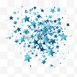 蓝色背景生日图片_蓝色星星五彩纸屑蓝色星星闪闪发