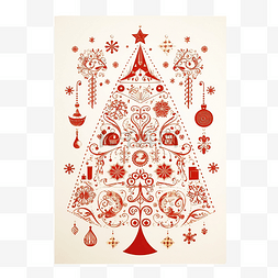 书法模板图片_圣诞贺卡复古版式设计华丽的装饰