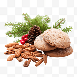 德国庆祝日图片_杏仁叶饼干的圣诞布置