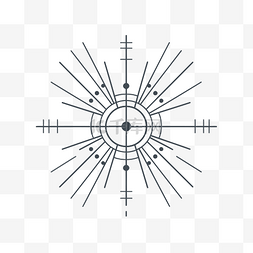 森伯斯特设计概念与星线轮廓图标