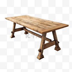 棕色旧桌子图片_3d 旧木桌的样机图像