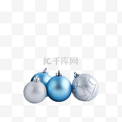 银饰品图片_圣诞装饰蓝色球