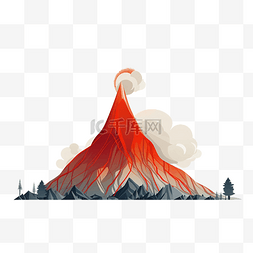 升起的光图片_一座庄严的火山高高耸立，它的锥