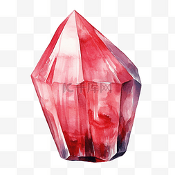 石英表机芯图片_红宝石水晶的水彩插图