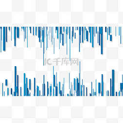 渐变抽象线条边框蓝色现代