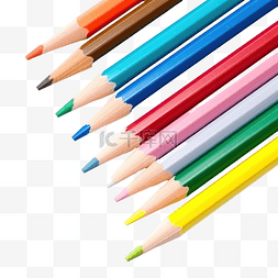 绘画调色板图片_彩色铅笔被隔离 库存照片
