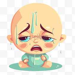 哭泣的婴儿剪贴画 可爱的婴儿 婴