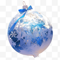 聖誕球藍色