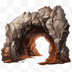 北极洞穴图片_岩石洞穴png插图