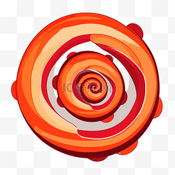 螺旋剪贴画橙色螺旋艺术绘图