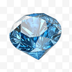 钻石玻璃背景图片_孤立的蓝色钻石宝石