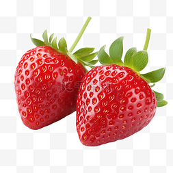 一半的草莓图片_孤立的红甜草莓