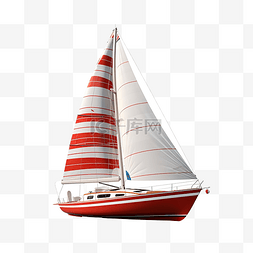棕红色图片_有棕红色条纹帆的游艇