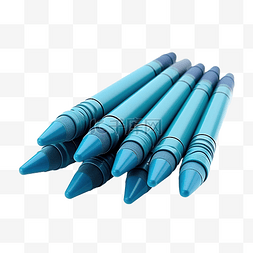 藍色蠟筆剪貼畫