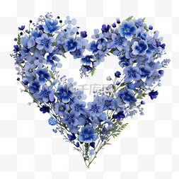 蓝色华丽绽放图片_蓝色花朵的花心