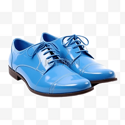 一双蓝色的鞋子