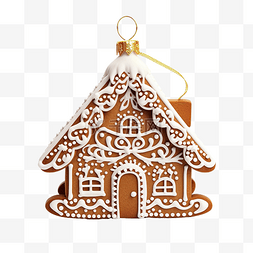 带雪的房子图片_姜饼屋和带圣诞树衣架的树