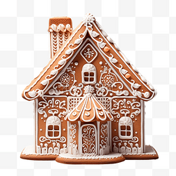 卡通房子带烟囱图片_带烟囱的冰姜饼屋传统圣诞饼干