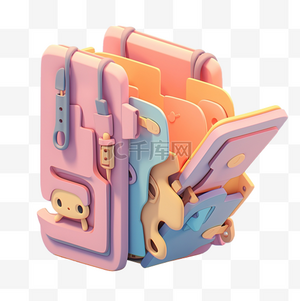 文件夹 3d 插图素材图片免费下载-千库网