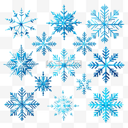 雪花装饰蓝色图片_美丽的蓝色雪花冻结水晶雪花的轮