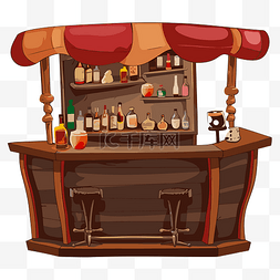 海盗藏宝箱图片_酒吧剪贴画矢量图的旧海盗酒吧与