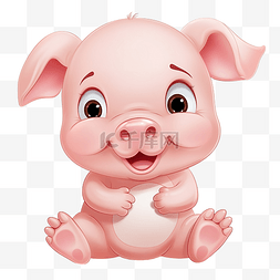 猪脚卡通可爱动物png文件
