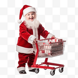购物小男孩图片_小男孩打扮成圣诞老人