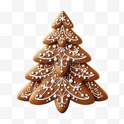 姜饼圣诞树形状