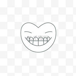 假牙图标图片_灰色背景上的微笑图标 向量