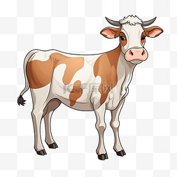 卡通风格的牛