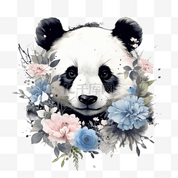 花卉熊猫色