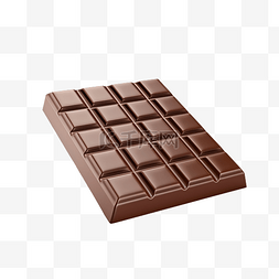 巧克力色图片_巧克力棒隔离 3d 渲染