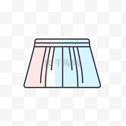 裙子图标图片_蓝色和粉色的裙子图标 向量