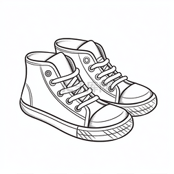 字体鞋图片_白色背景下儿童矢量图解的鞋子