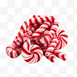 圣诞红色的拐杖糖与白色的圣诞老
