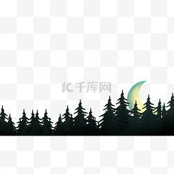 夜景城市图图片_夜晚野外横图森林