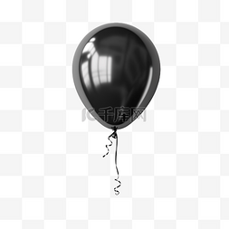 黑色氣球图片_优雅的黑色气球