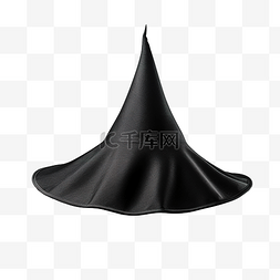 魔法帽巫师图片_女巫帽子黑发透明女巫魔术帽万圣
