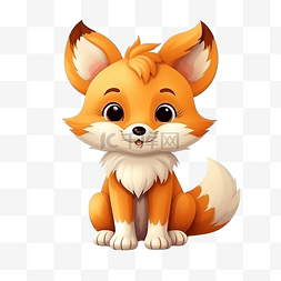 印刷三连图片_可爱的动物狐狸