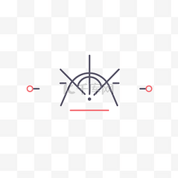 圆中几何和线条绘制示例的图标 