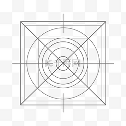 正方形线图片_围绕正方形中心的带有装饰图案的