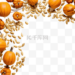 木制南瓜籽的感恩节快乐装饰