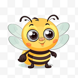 可爱的蜜蜂剪贴画卡通人物蜜蜂大