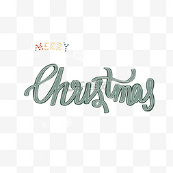 圣诞快乐横图绿色文字